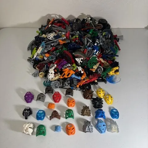 LEGO Bionicle Parts Pieces Bulk Lot Masks Weapons Mixed Multicolor 4.5lbs