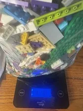 LEGO 4lb Bulk Lot Mixed Multicolor Plastic Bricks, Plates, Pieces & Wheels