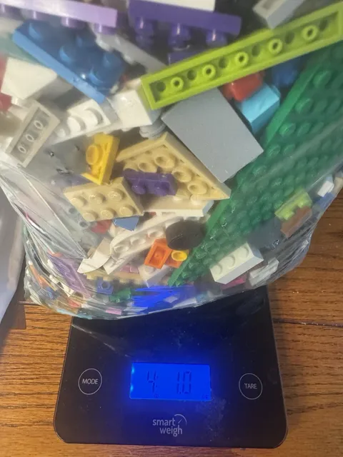 LEGO 4lb Bulk Lot Mixed Multicolor Plastic Bricks, Plates, Pieces & Wheels