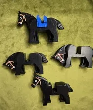 Lego Black Horse Lot Vintage Authentic