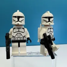 2x Lot LEGO Star Wars Clone Jet Trooper Minifigure SW0201 White Jetpack Wars