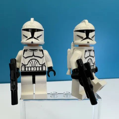 2x Lot LEGO Star Wars Clone Jet Trooper Minifigure SW0201 White Jetpack Wars