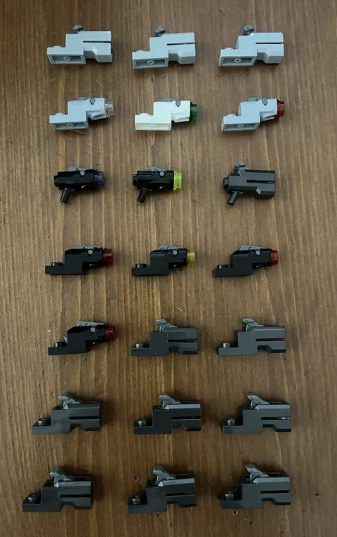 Lego Stud Shooter Lot Of 21 Weapons Accessories Bazookas Parts Genuine Bulk Real