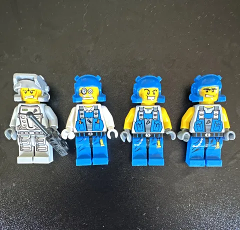 LEGO Power Miner Workers Minifigure Lot of 4