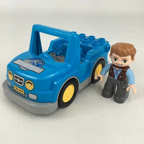 Lego Duplo Jurassic World Blue Truck Owen Grady MiniFigure Jeep 2012 Toy Lot