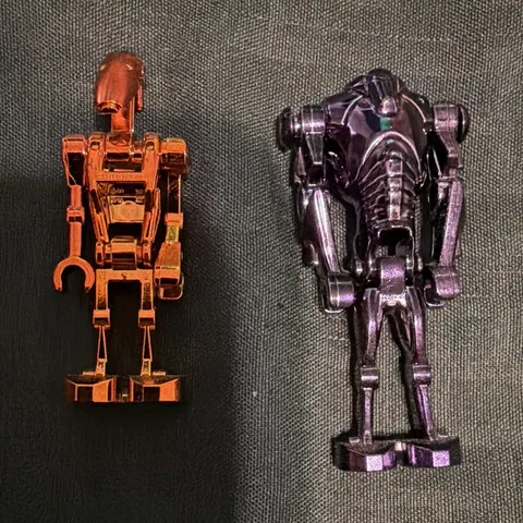 LEGO chrome purple super battle droids chrome orange battle droid official parts