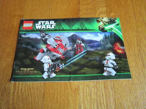 Lego 75001 Star Wars Instruction Manual ONLY Old Republic Guide FREE SHIP