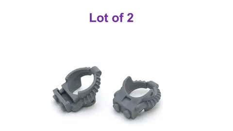 Lego Mini Figure Fire Helmet Breathing Hose Dark Bluish Gray Lot of 2
