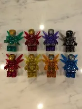 New! Marvel Iron Man Minifigure/Lego Replicas- Lot Of 8 Figures Translucent