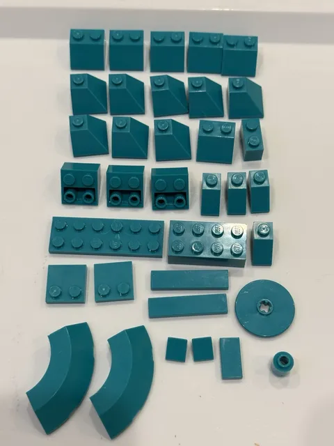 LEGO Teal Blocks Pieces Parts Elements Lot
