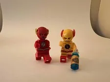 LEGO DC Reverse Flash sh0471 & The Flash Minifigures 76098 Rare + Accessory