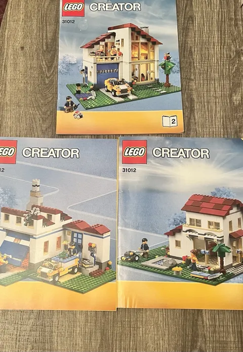 Lego Creator 3 In 1 House - 3 Manuals Only #31012