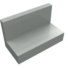 LEGO Part 4865a - Light Gray Panel 1 x 2 x 1 [Square Corners]