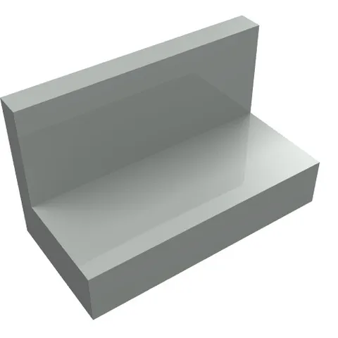 LEGO Part 4865a - Light Gray Panel 1 x 2 x 1 [Square Corners]