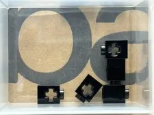 LEGO Parts - Black Technic, Brick 1 x 1 with Axle Hole - No 73230 - QTY 5
