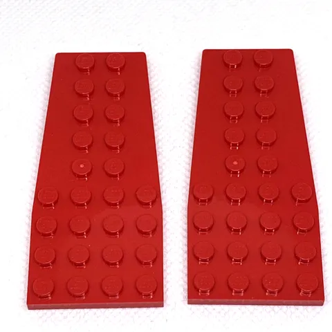 LEGO Parts RED 4x9 Wedge Plate with Stud Notches 14181- QTY 2