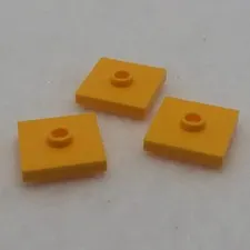 LEGO 87580 Plate, Modified 2 x 2 W/ Groove & 1 Stud in Center (Jumper) (x3)