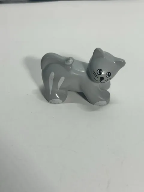 Lego Duplo Gray White Kitty Cat Pet Animal Replacement (57)