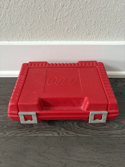 Vintage 1984 Classic Lego Red Box Storage Carrying Case 12”x8”x3.5” Hard