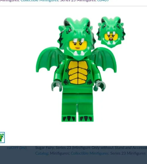 LEGO MINIFIGURES Series 23 Green Dragon Costume Minifigure col409 71034