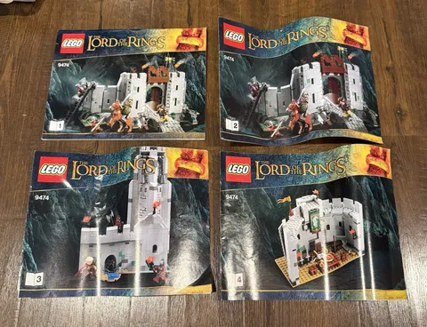Lego Lord Of The Rings 9474 The Battle of Helm's Deep Instruction Manuals Only