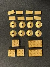 Metallic Gold Lego Bricks, Tiles, Etc