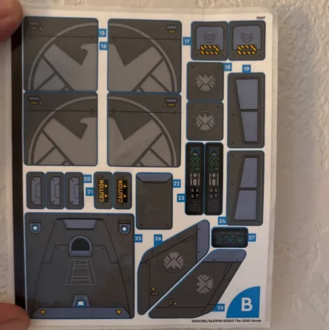 LEGO STICKER SHEET #2 ONLY AVENGERS QUINJET 76248 from set New & Genuine