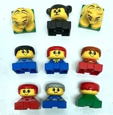 LEGO 9 DUPLO Minifig Minifigure Small People Tigers Square Bases