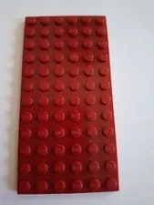 No 445 1x Lego plate 6x12.  3028 Red Brown
