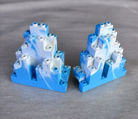 Lego Star Wars Hoth Rebel Base Rocks, Sky Blue, LURP, 7666