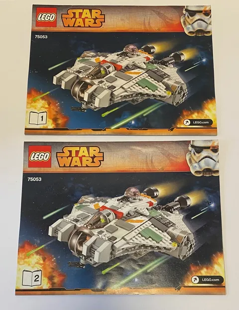 Lego 75053 Star Wars Rebels The Ghost Instruction Manuals 1 & 2 ONLY 2014
