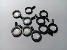 LEGO BULK LOT OF 10 BLACK MINIFIGURE UTENSIL MAGNIFYING GLASS