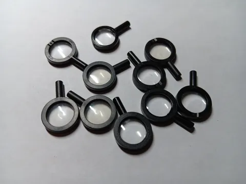 LEGO BULK LOT OF 10 BLACK MINIFIGURE UTENSIL MAGNIFYING GLASS