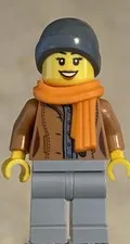 LEGO City Town Girl Female Minifig, Winter Coat Scarf And Hat Snow Ski