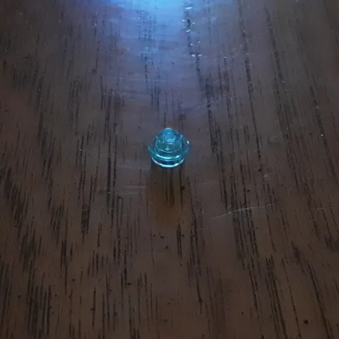 clear blue LEGO stud 1 Piece