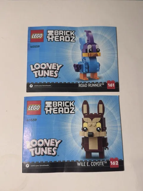 LEGO Looney Tunes BrickHeadz Road Runner+Wile E. Coyote 40559 INSTRUCTIONS ONLY