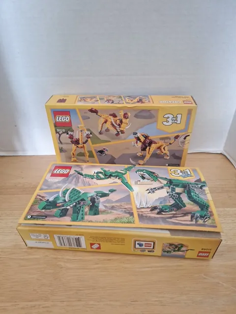 LEGO Creator 3 in 1 Mighty Dinosaur Toy and wild lion(NIB)