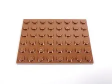 LEGO Reddish Brown 6x8 Plate O1