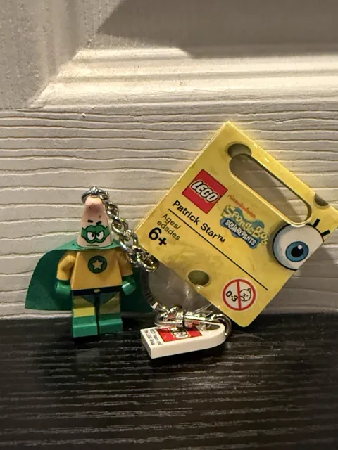 Lego Patrick Star Super Hero Costume Minifig Keychain SpongeBob 2011 BRAND NEW