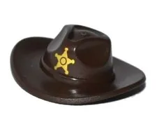 LEGO® Part 13565pb01 - Sheriff Star Cowboy Hat NEW