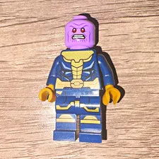 LEGO Thanos Minifigure, Purple Head, Dark Blue & Gold Outfit, Plastic, 6+