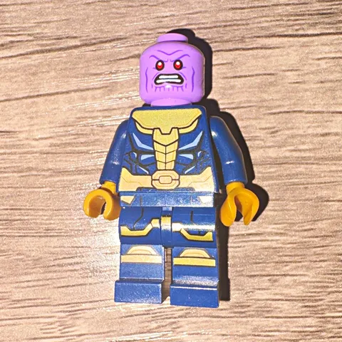 LEGO Thanos Minifigure, Purple Head, Dark Blue & Gold Outfit, Plastic, 6+