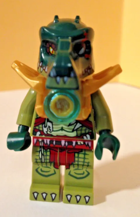 Lego loc051 Cragger - Minifigure - Legends of Chima - Armor/dual head/mask