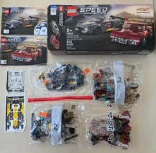 INCOMPLETE LEGO Speed Champions Chevrolet Corvette Race Cars w/ SEALED Bags 2-4