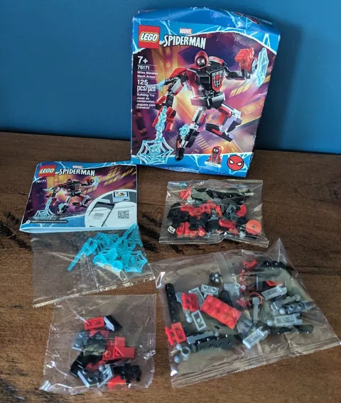 LEGO Marvel Spider-Man Miles Morales Mech Armor Set 76171 (2021) OPEN BOX - NEW