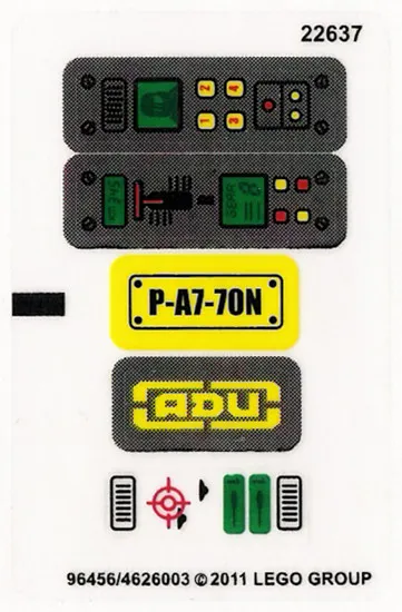 LEGO STICKER SHEET ONLY 7050 ALIEN DEFENDER from set New & Genuine