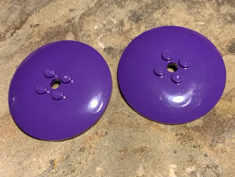 4 LEGO 6x6 Dish Inverted Radar PURPLE 44375 Round Plate Hollow Lot