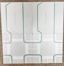 LEGO Road Baseplates Lot of 4 32x32 Straight Road Crosswalk Plates Vintage City