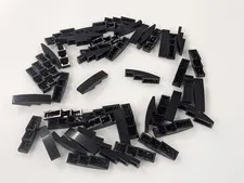 LEGO New x50 Black Slope, Curved 4 x 1 # 61678