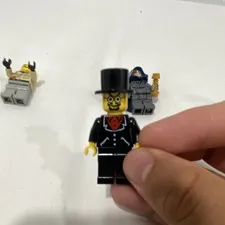 LEGO Minifigures Minifigure w/ Black Tuxedo Suit, Black Top Hat & Red Scarf